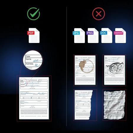 KYC document examples accepted and rejected
